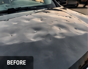 Image of Car with hail Damage