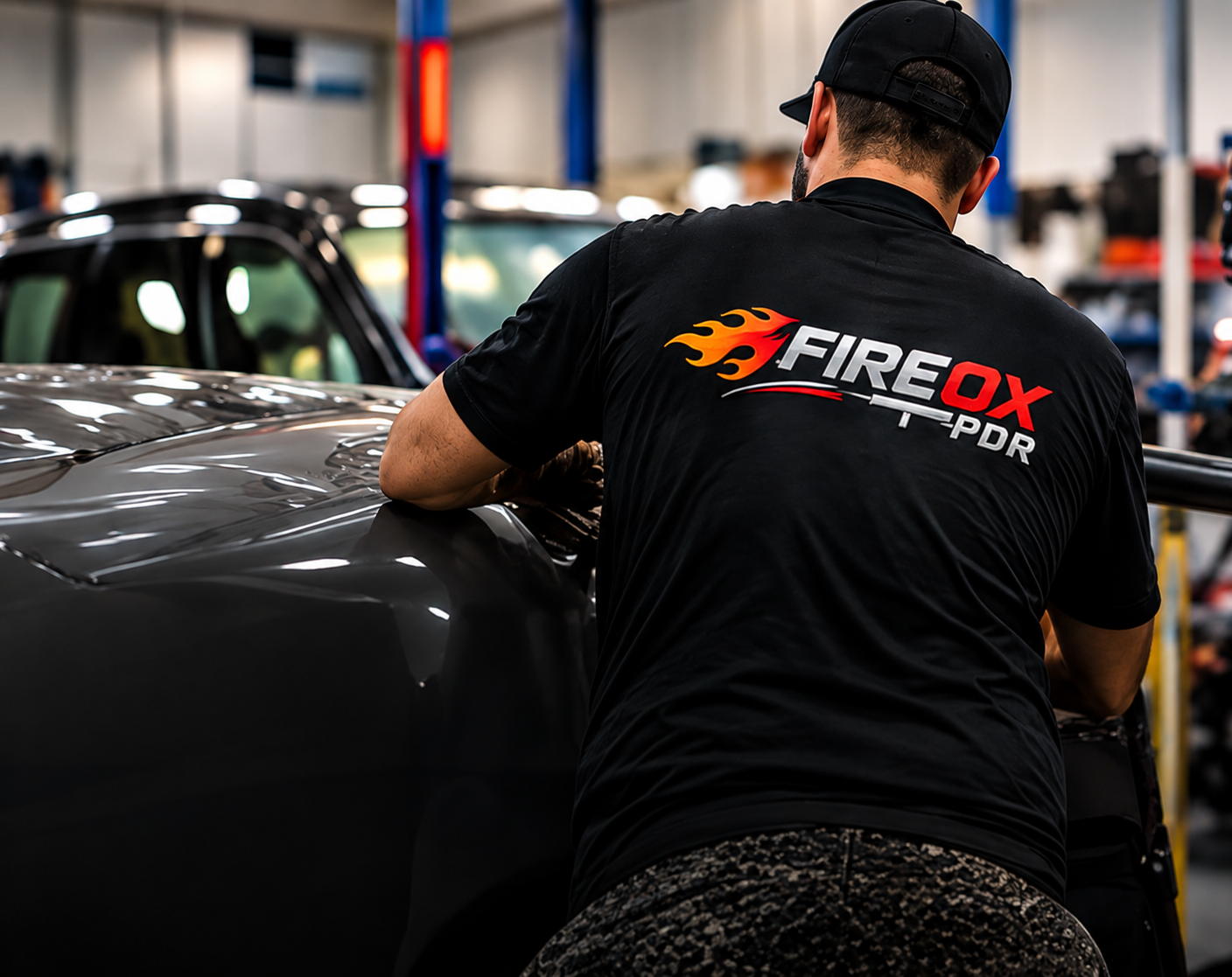 Fireox PDR Tech working on a car.
