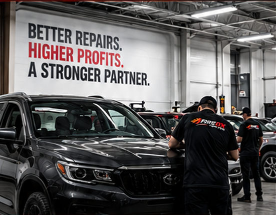 FireOx PDR Employee working on a SUV.